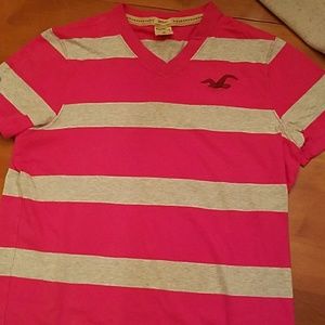 Summer Hollister Striped V Neck T shirt!! NEW
